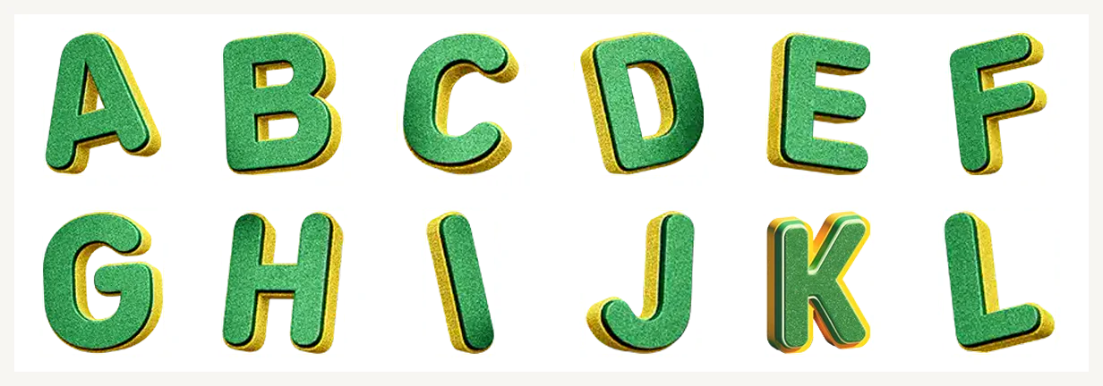 Cartões do alfabeto